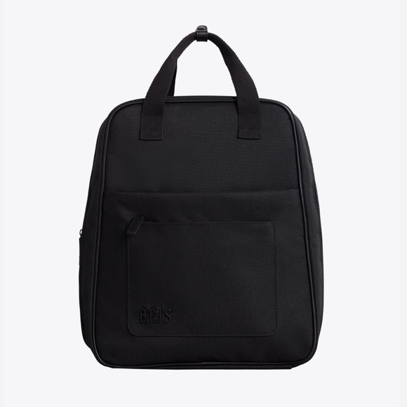 NWT BEIS The Expandable Backpack - Recycled Collection in BLACK - Picture 6 of 7